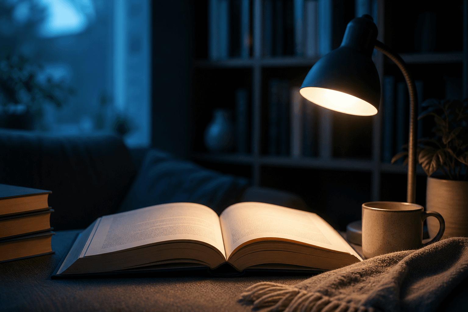 Open book in soft lamp light suggesting trusted guidance